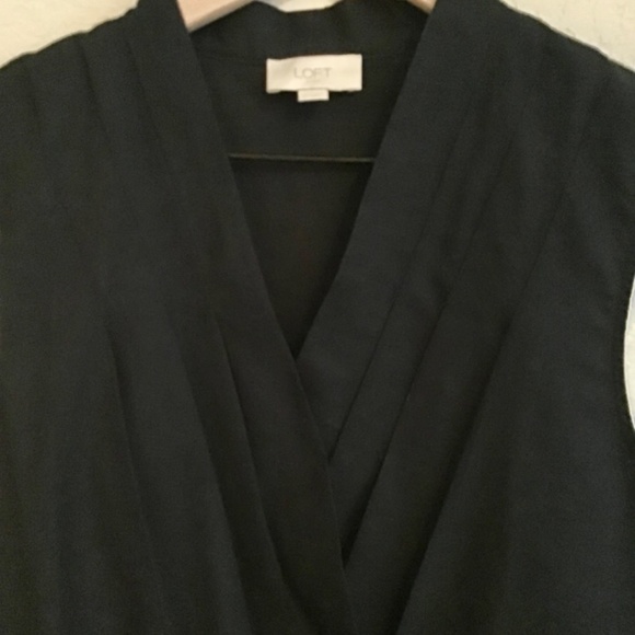 Loft pleated faux wrap top - Picture 3 of 7